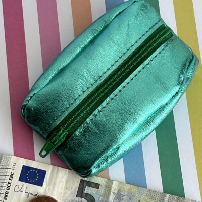 Porte Monnaie Otis Turquoise Métallisé