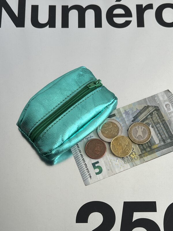 Porte Monnaie Otis Turquoise Métallisé