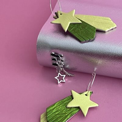 Créoles Marilyn jaune & vert