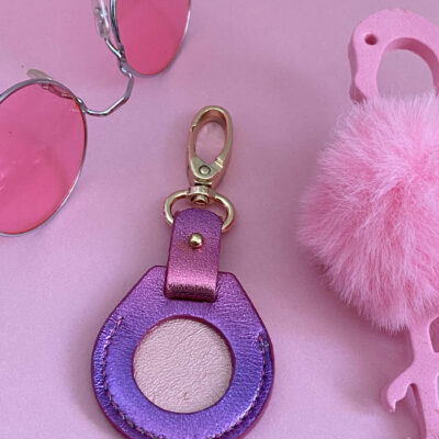 Porte Clé Air Tag Violet Dégradé Irisé