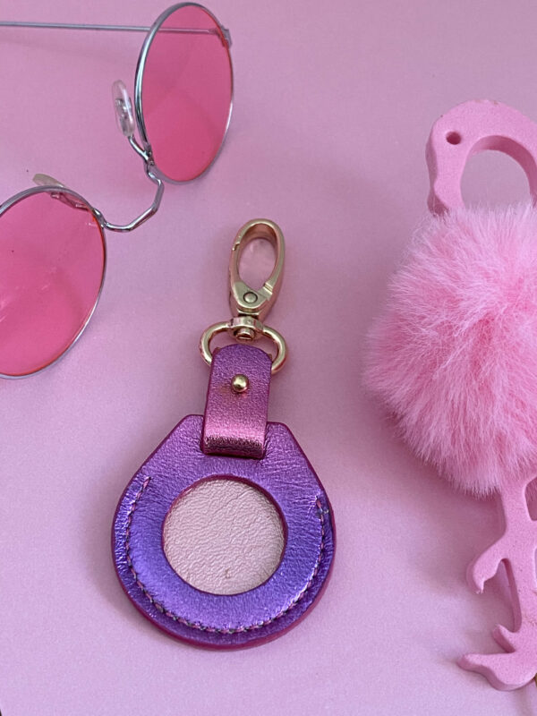Porte Clé Air Tag Violet Dégradé Irisé