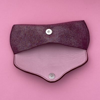Etui à Lunettes Charlie aubergine pailleté