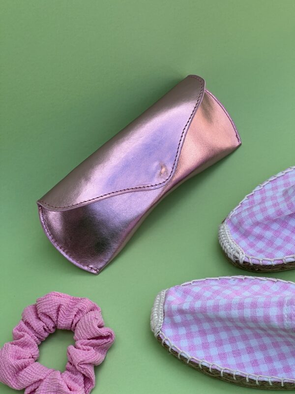 Etui à lunettes rose métallisé – Image 5