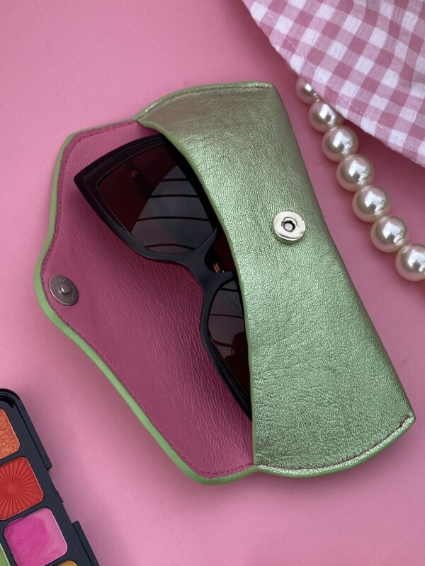 Etui à lunettes vert irisé – Image 4