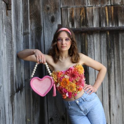 Cherry rose pied de poule