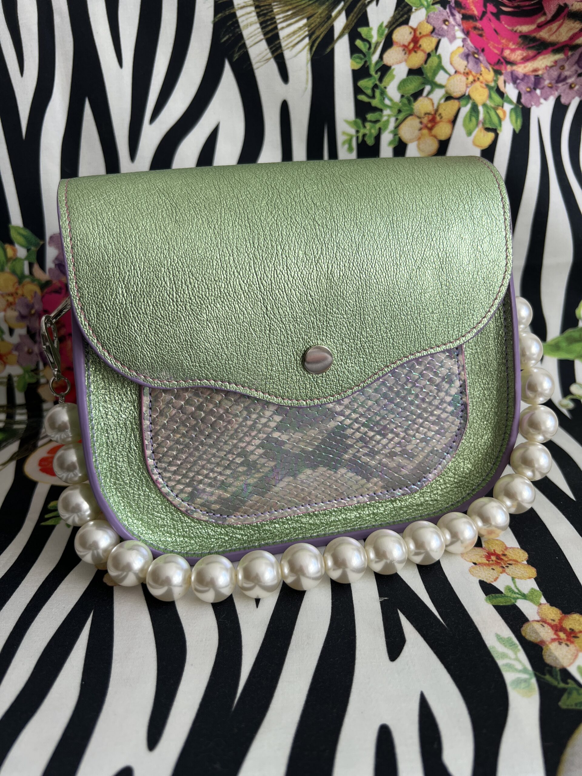 Sac Poppins Vert Irisé – Image 2