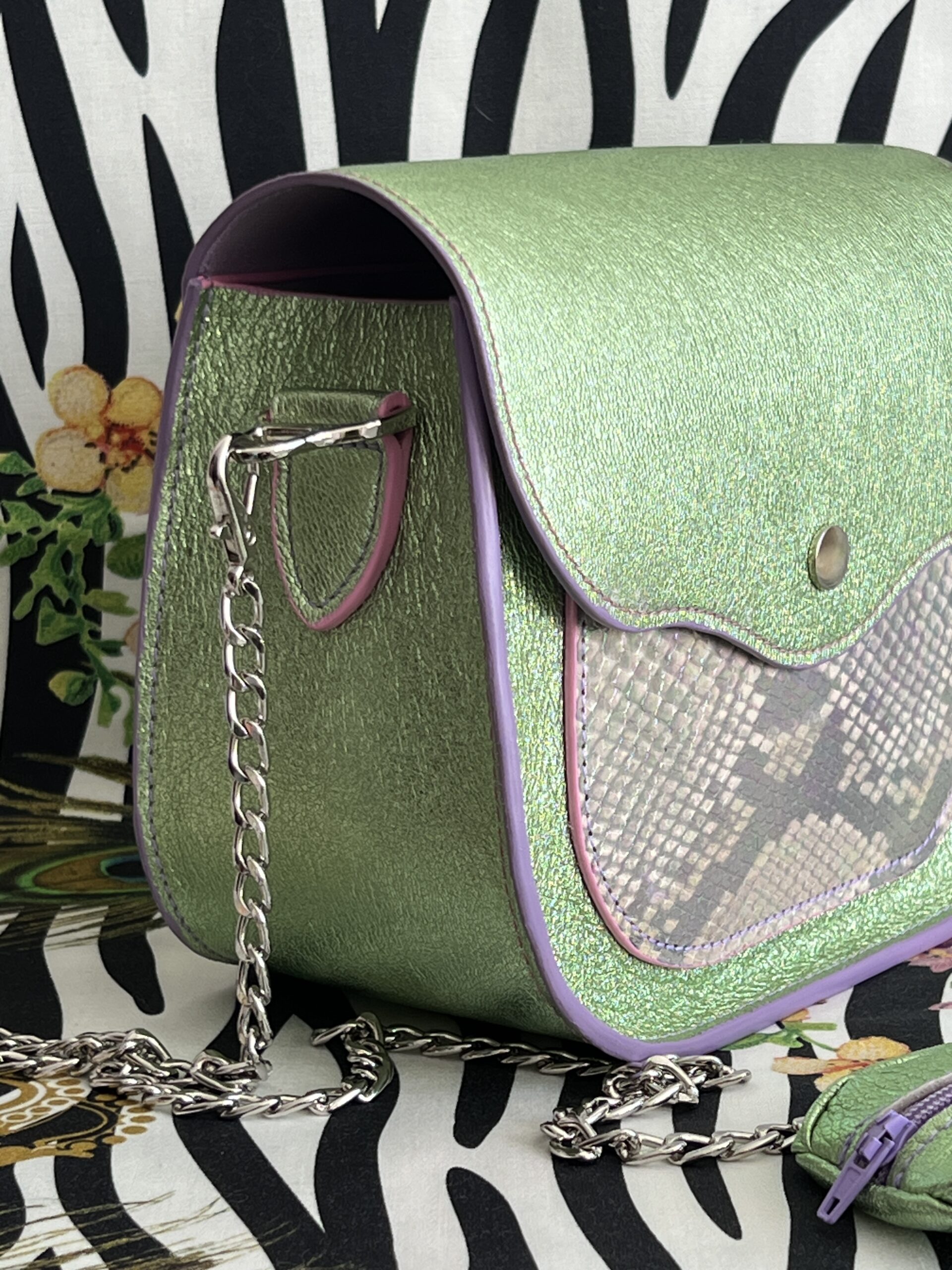 Sac Poppins Vert Irisé – Image 3