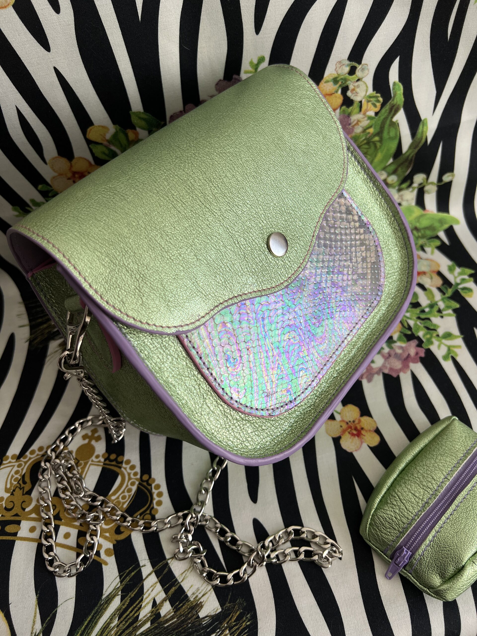 Sac Poppins Vert Irisé – Image 7