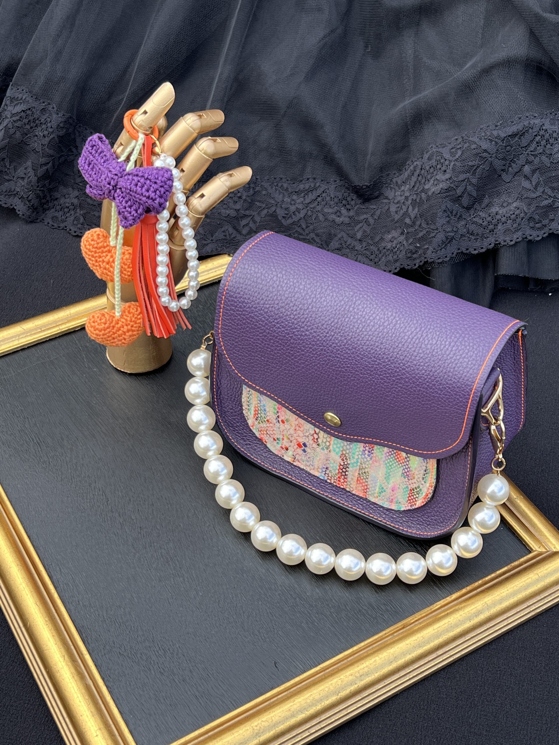 Sac à main Poppins violet – Image 3