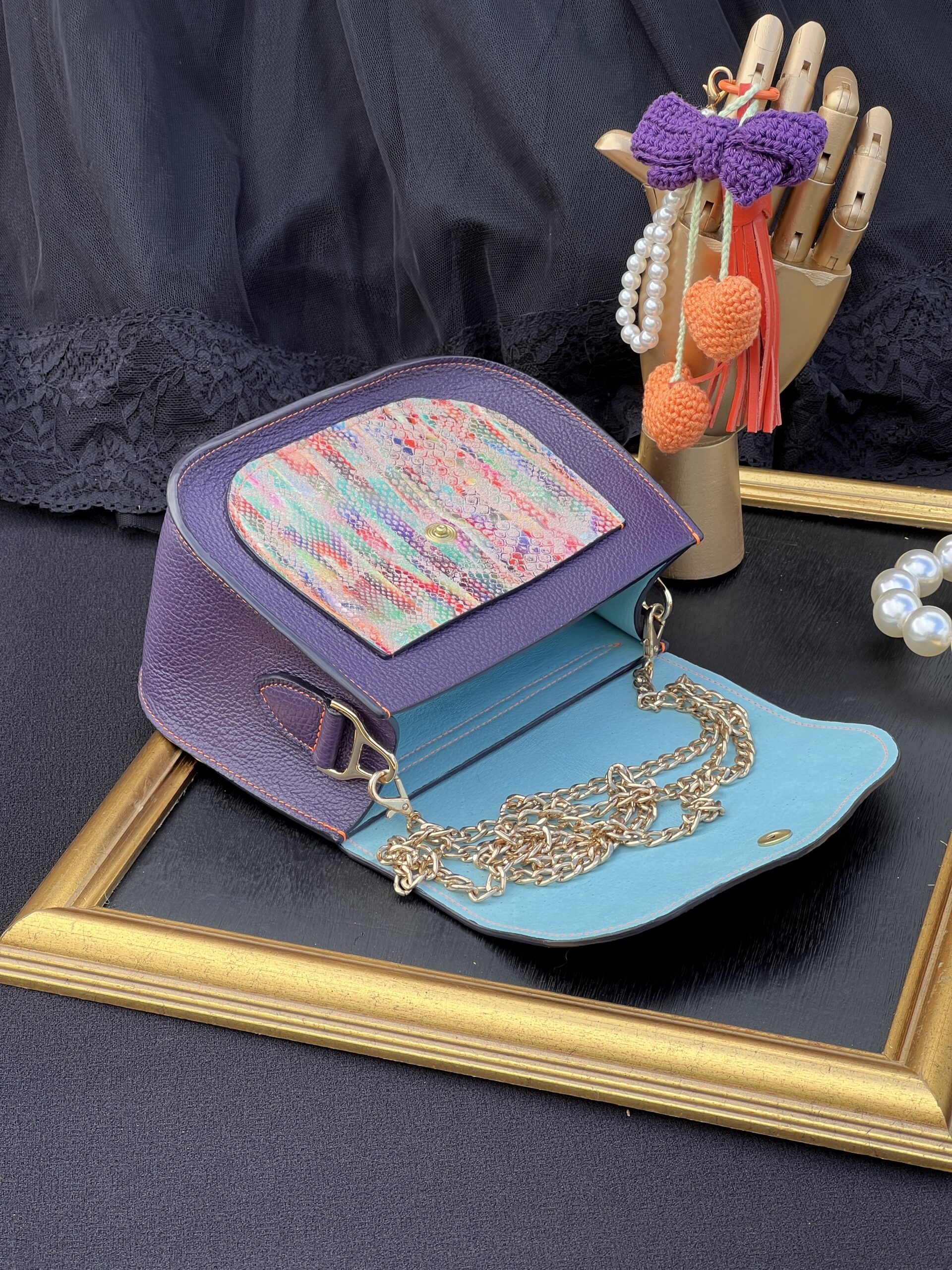 Sac à main Poppins violet – Image 5