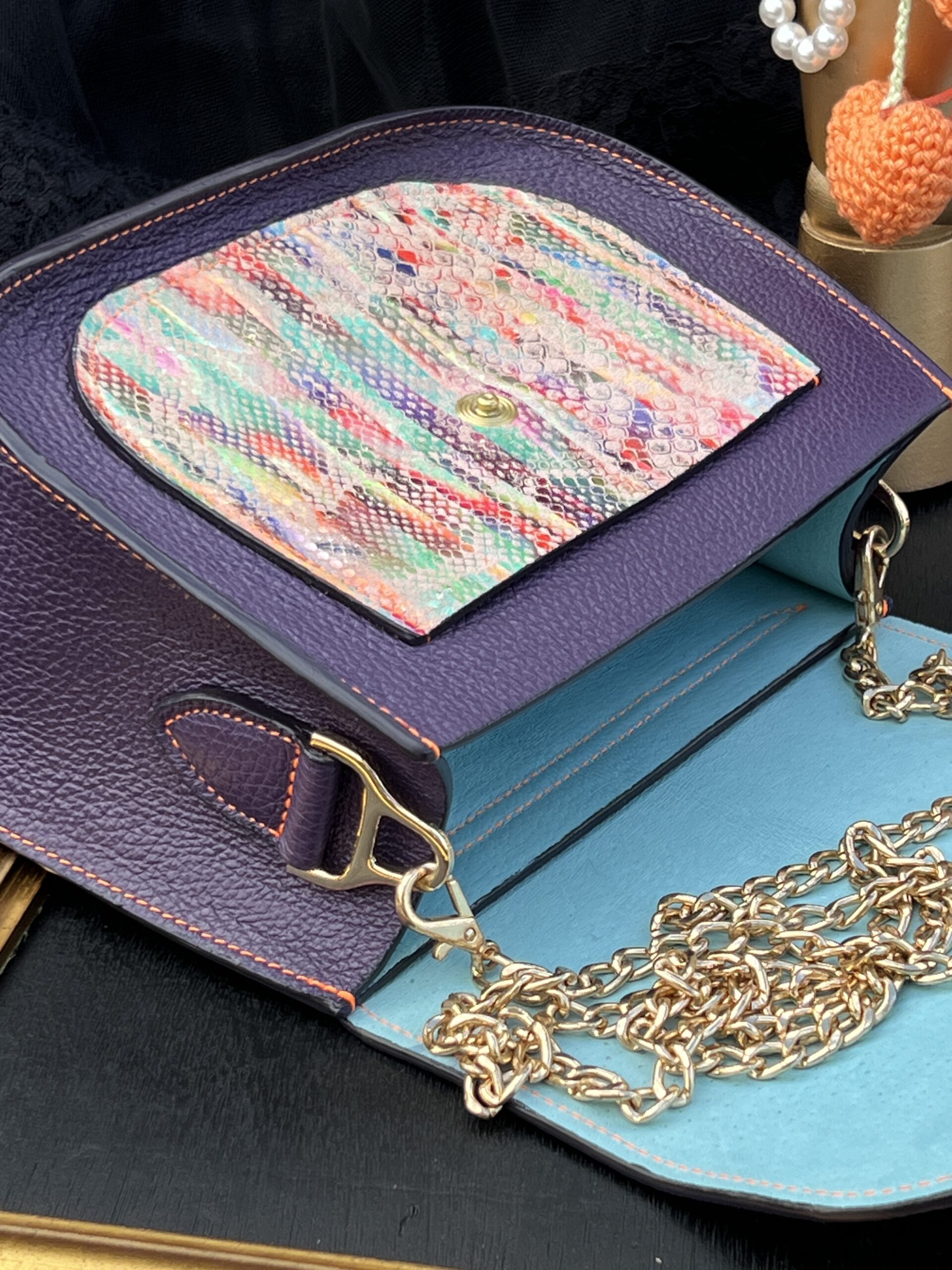 Sac à main Poppins violet – Image 6