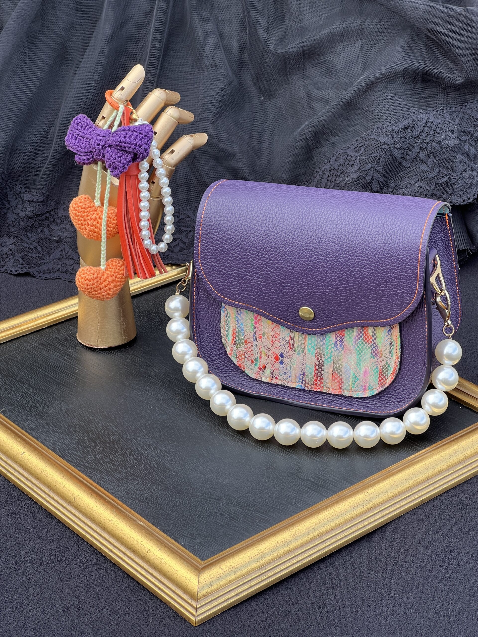 Sac à main Poppins violet – Image 7