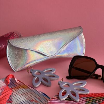 Etui à lunettes Charlie Argenté holographique